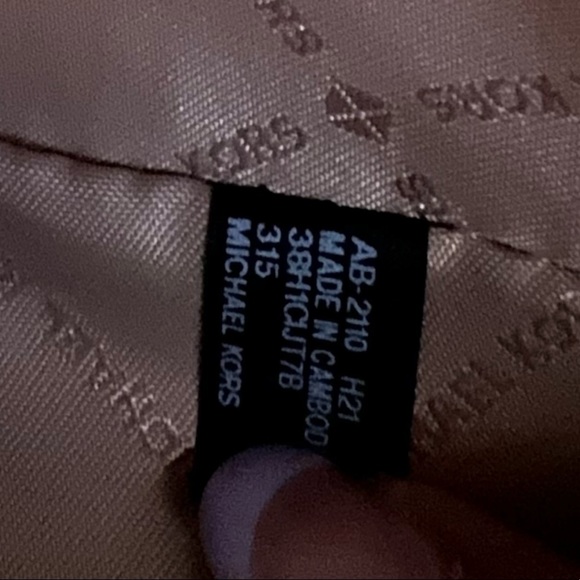 NWOT Michael Kors Center Stripe Morgan Large Tote Olive Multi - Picture 5 of 15